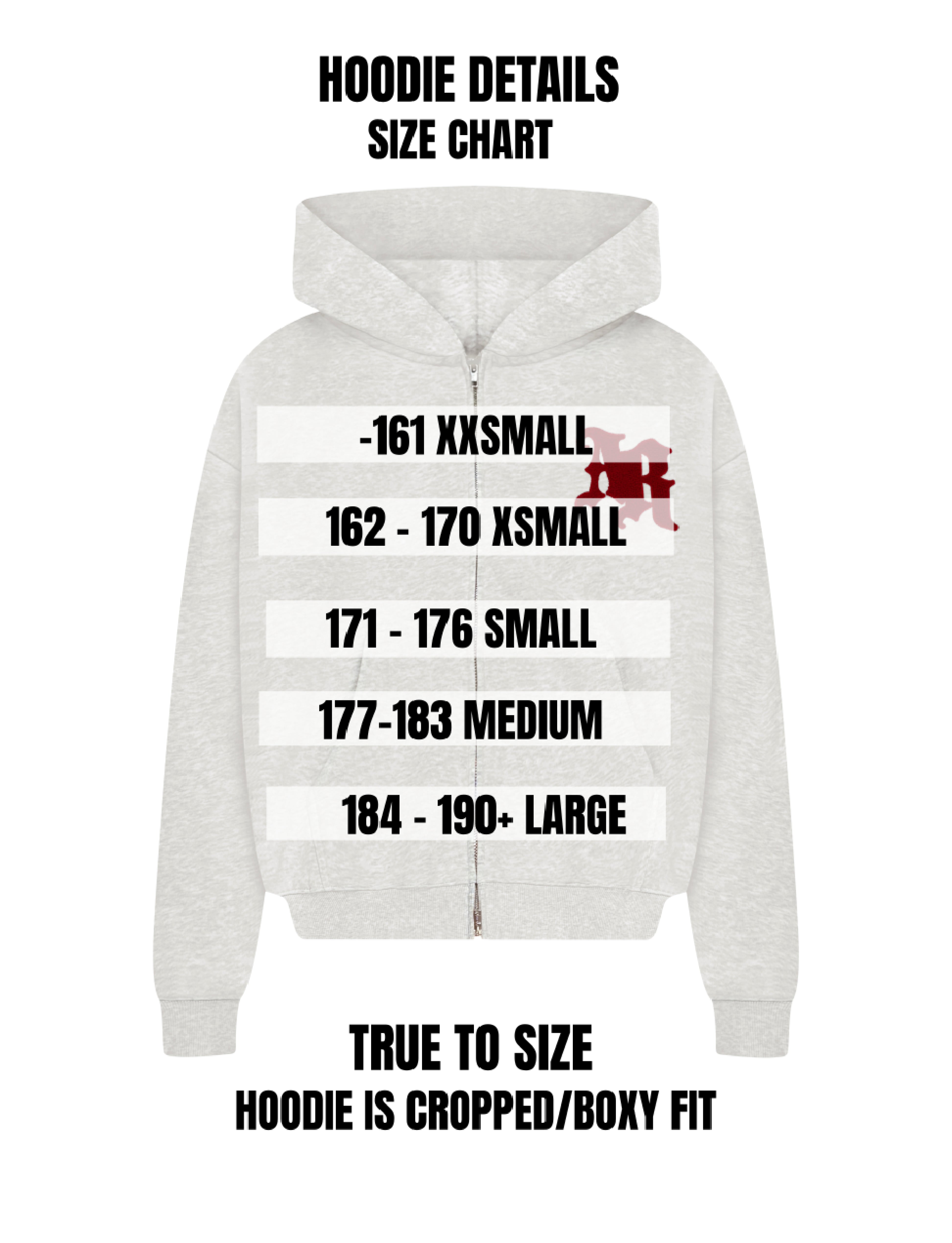 LIGHTGREY MAROON ZIP-HOODIE